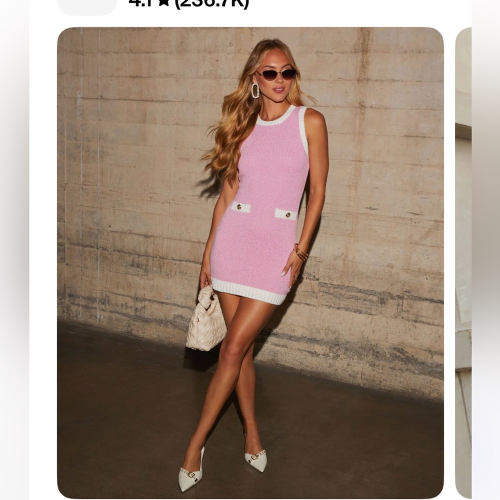 Pink Sleeveless Bodycon Dress